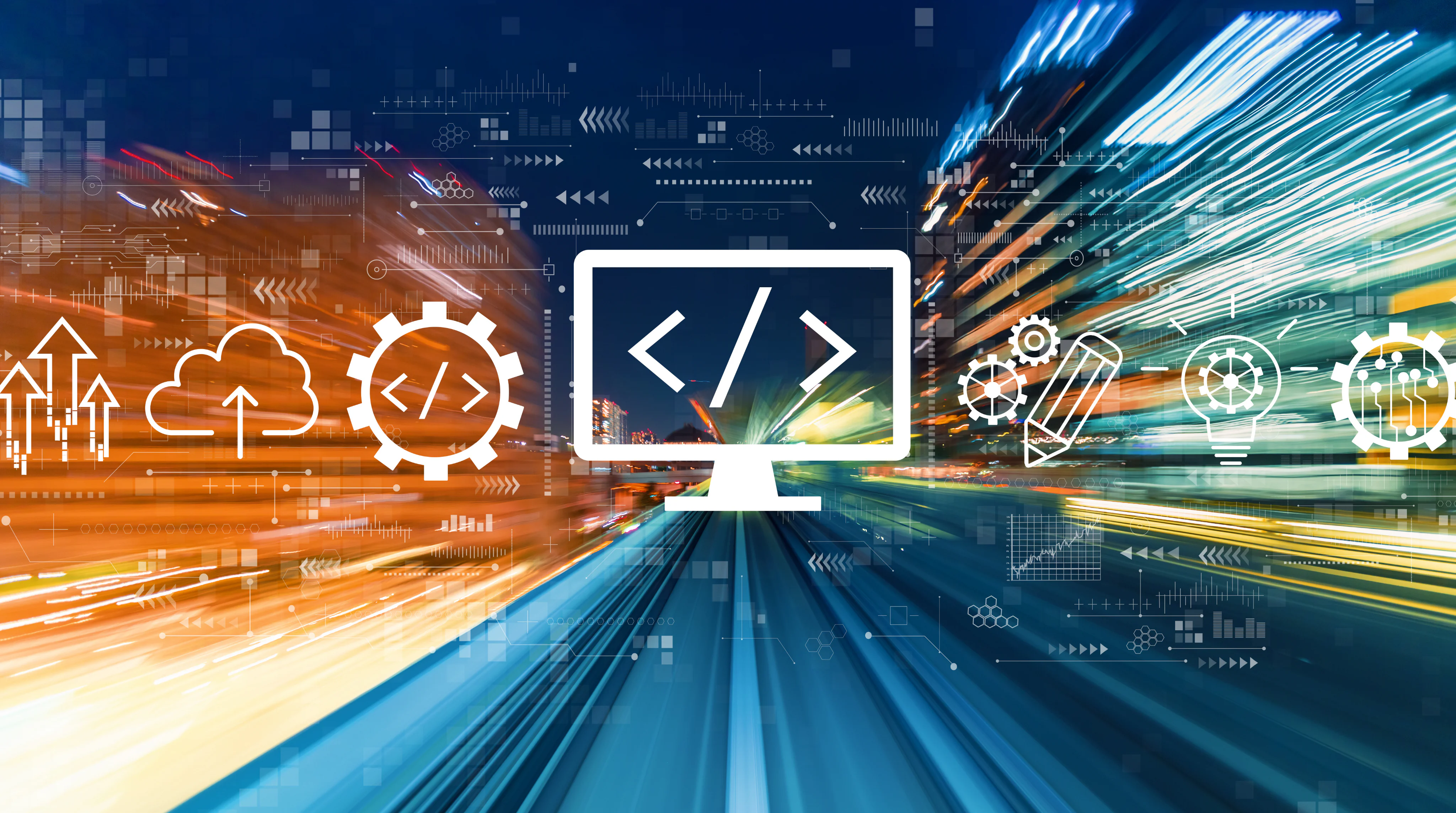 運用・構築サービスを表すシステム開発のイメージ